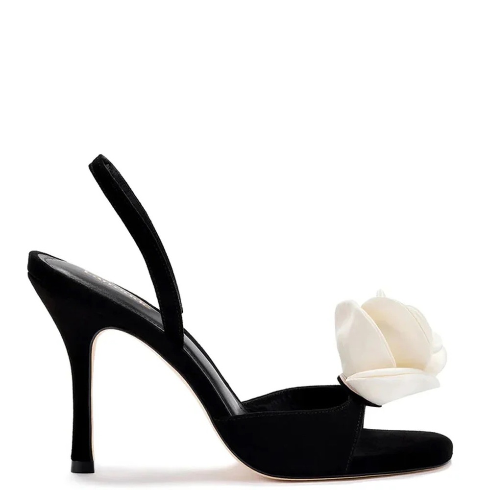 Larroude Selma Sandal in Size 7 with dust bag and heel replacement